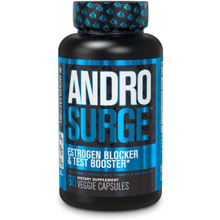 Androsurge 60 Veggie Pills Men Estrogen Blocker Testosterone Booster - supplemynts.com