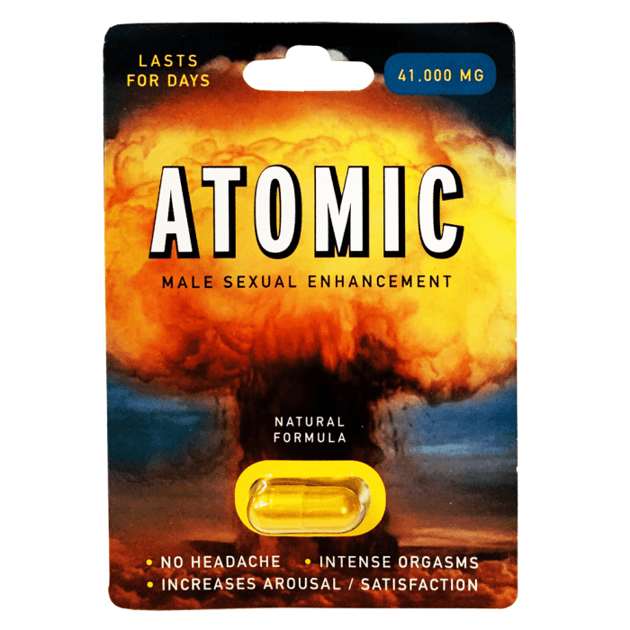 Atomic 41000 Mg Natural Formula Male Sexual Enhancement Gold Pill - supplemynts.com