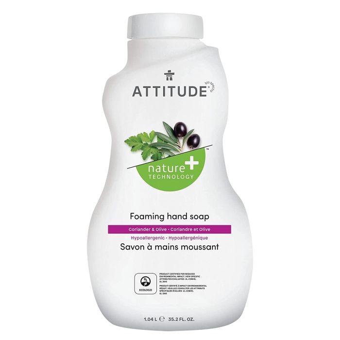 Attitude Foaming Hand Soap Refill Coriander & Olive 35.2 fl oz Vegan - supplemynts.com