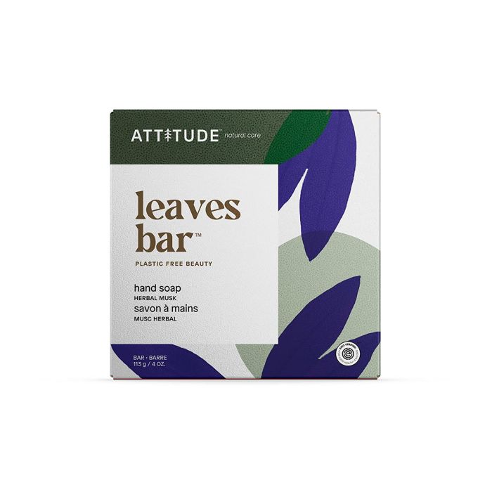 Attitude Leaves Bar Hand Soap 4 oz Cruelty-free Vegan - supplemynts.com