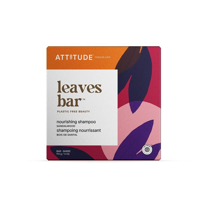 Attitude Leaves Bar Nourishing Shampoo Bar Sandalwood 4oz Cruelty-free - supplemynts.com
