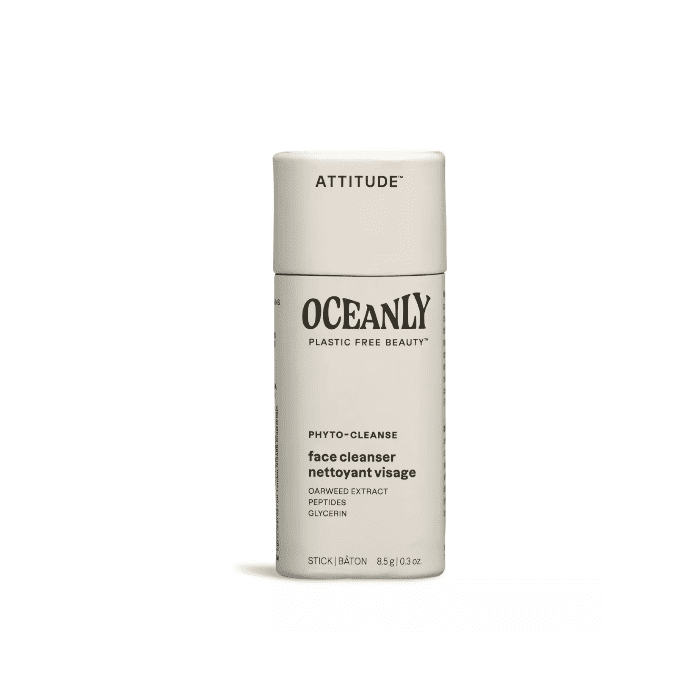 Attitude Oceanly PHYTO Solid Face Cleanser Peptides Vegan Plastic Free - supplemynts.com