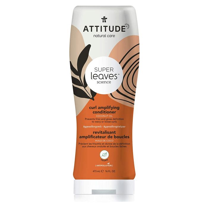 Attitude Super Leaves Curl Amplifying Conditioner Coconut Oil 16 oz - supplemynts.com