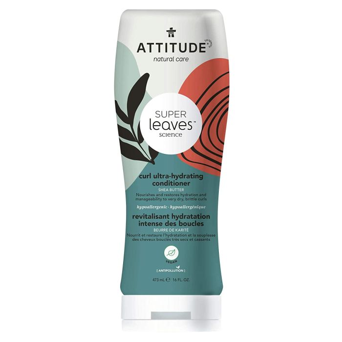 Attitude Super Leaves Curl Ultra Hydrating Conditioner Shea Butter - supplemynts.com