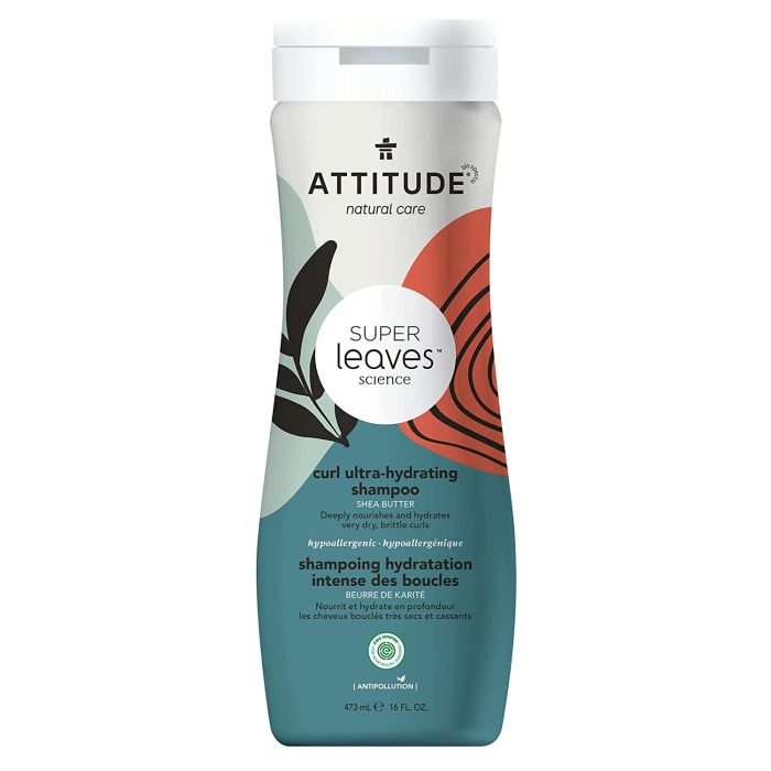 Attitude Super Leaves Curl Ultra Hydrating Shampoo Shea Butter 16 oz - supplemynts.com