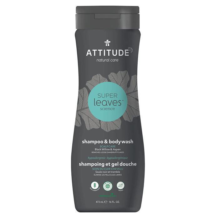 Attitude Super Leaves Men 2-In-1 Shampoo and Body Wash 16 fl oz Vegan - supplemynts.com