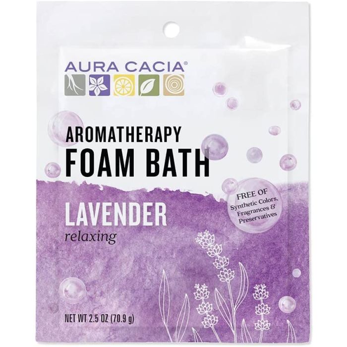 Aura Cacia Aromatherapy Foam Bath 2.5 oz Paraben Petroleum Free - supplemynts.com