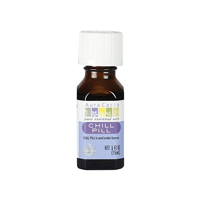 Aura Cacia Chill Pill Pure Essential Oil 0.5 fl oz Paraben Free - supplemynts.com