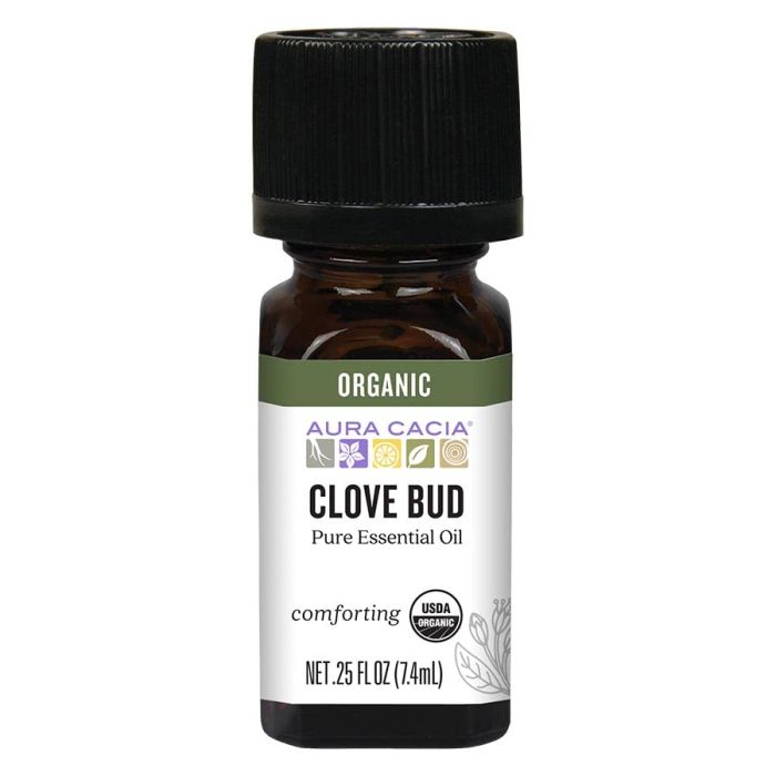 Aura Cacia Comforting Clove Bud Pure Essential Oil 0.25 fl oz - supplemynts.com