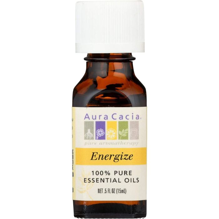 Aura Cacia Energize Pure Essential Oil Blend 0.5 oz Cruelty-free - supplemynts.com