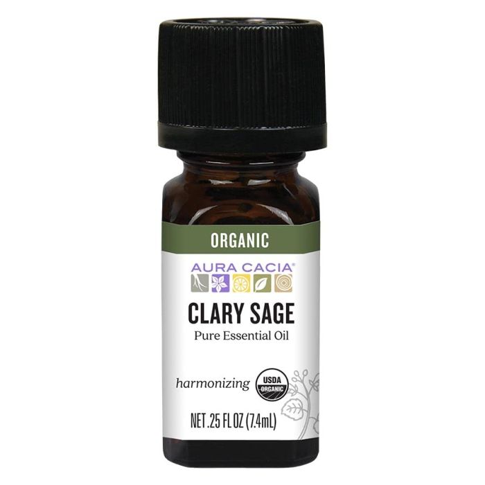 Aura Cacia Harmonizing Clary Sage Pure Essential Oil 0.25 fl oz - supplemynts.com
