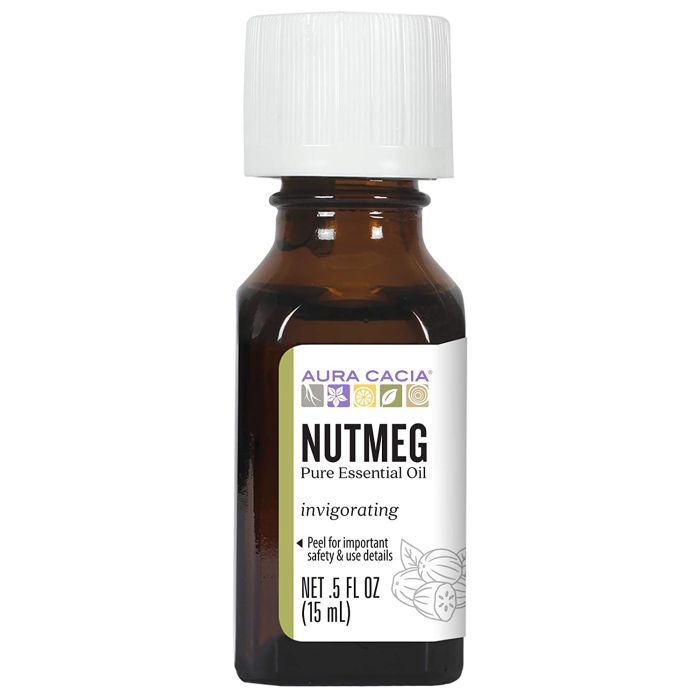 Aura Cacia Invigorating Nutmeg Pure Essential Oil 0.5 fl oz - supplemynts.com