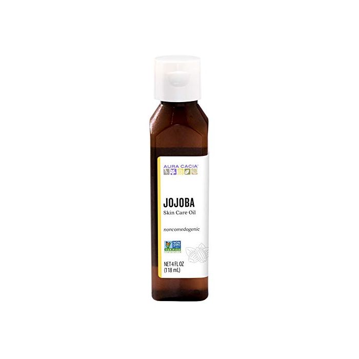 Aura Cacia Jojoba Skin Care Oil Noncomedogenic 4 fl oz - supplemynts.com