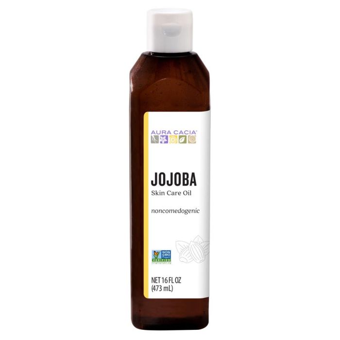 Aura Cacia Noncomedogenic Jojoba Skin Care Oil 16 fl oz - supplemynts.com