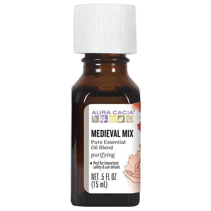 Aura Cacia Pure Essential Oil Blend Medieval Mix Purifying 0.5 fl oz - supplemynts.com