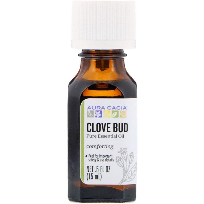 Aura Cacia Pure Essential Oil Comforting Clove Bud 0.5 fl oz - supplemynts.com