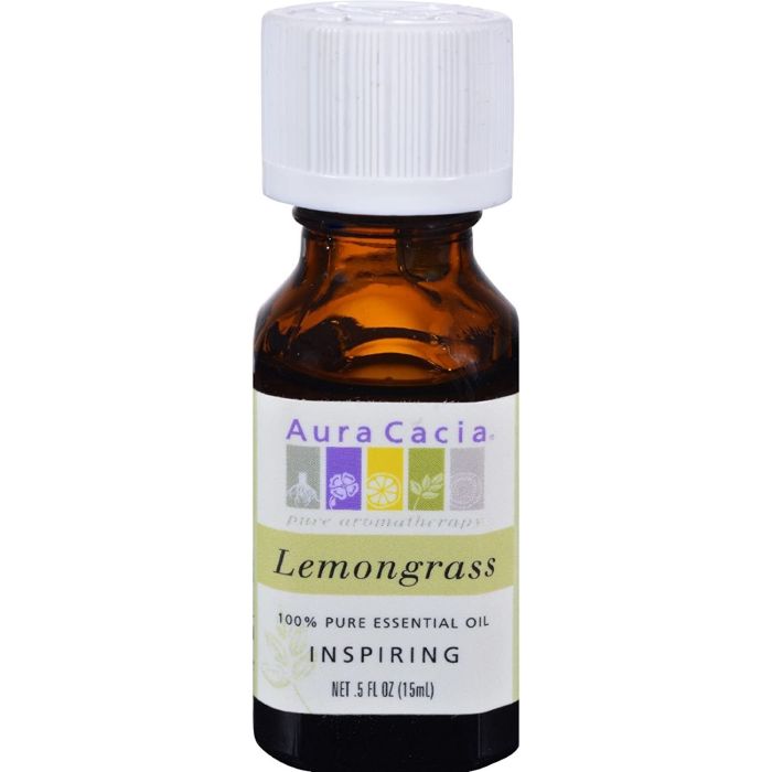 Aura Cacia Pure Essential Oil Inspiring Lemongrass 0.5 fl oz - supplemynts.com