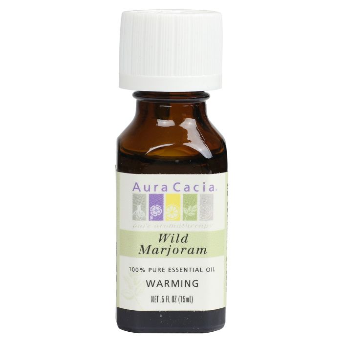 Aura Cacia Pure Essential Oil Warming Wild Marjoram 0.5 fl oz - supplemynts.com