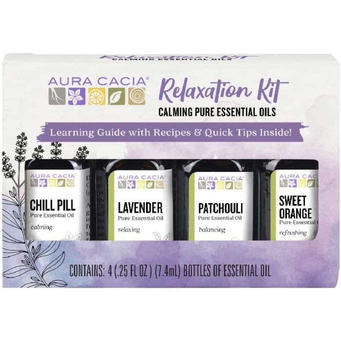 Aura Cacia Relaxation Kit Calming Pure Essential Oils - supplemynts.com