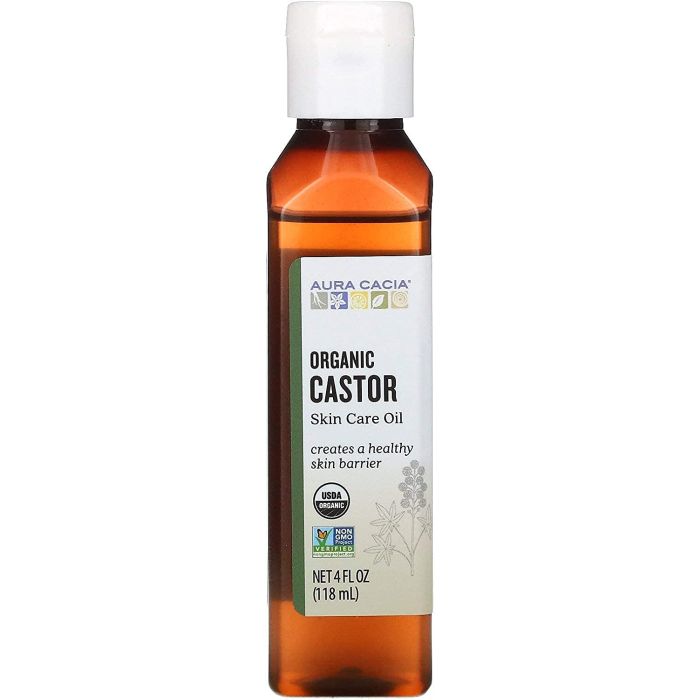 Aura Cacia Skin Care Organic Castor Oil Creates Healthy Skin Barrier - supplemynts.com