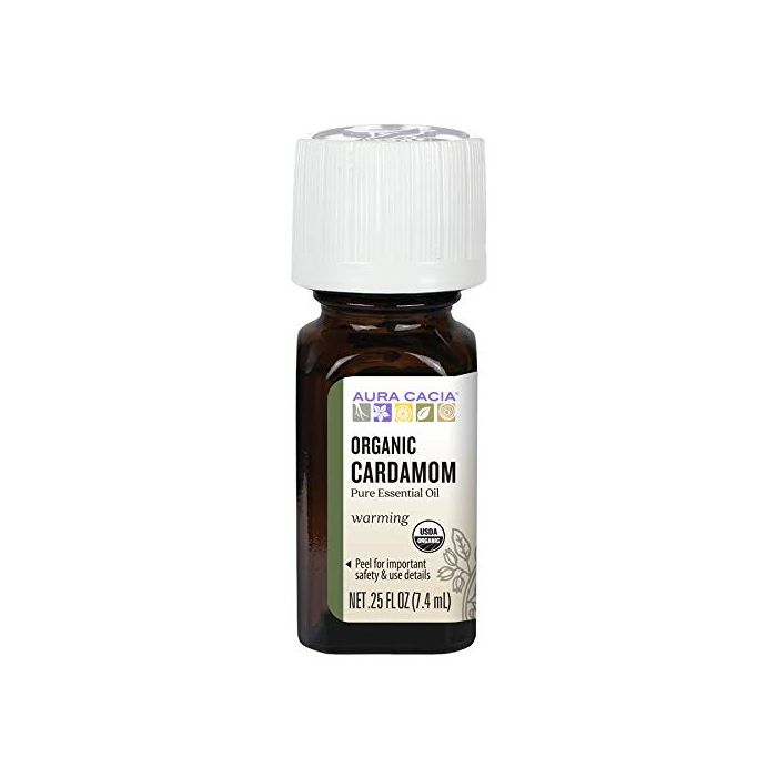 Aura Cacia Warming Organic Pure Cardamom Essential Oil 0.25 fl oz - supplemynts.com