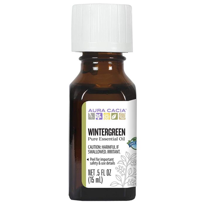 Aura Cacia Wintergreen Pure Essential Oil 0.5 fl oz Mint-like Aroma - supplemynts.com
