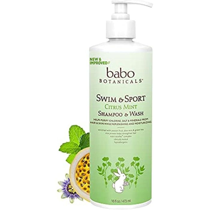 Babo Botanicals Swim Sport Citrus Mint Passion Fruit Shampoo Wash 16oz - supplemynts.com