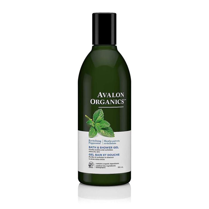 Bath Shower Gel Revitalizing Peppermint 12 Oz Avalon Organics Vegan - supplemynts.com