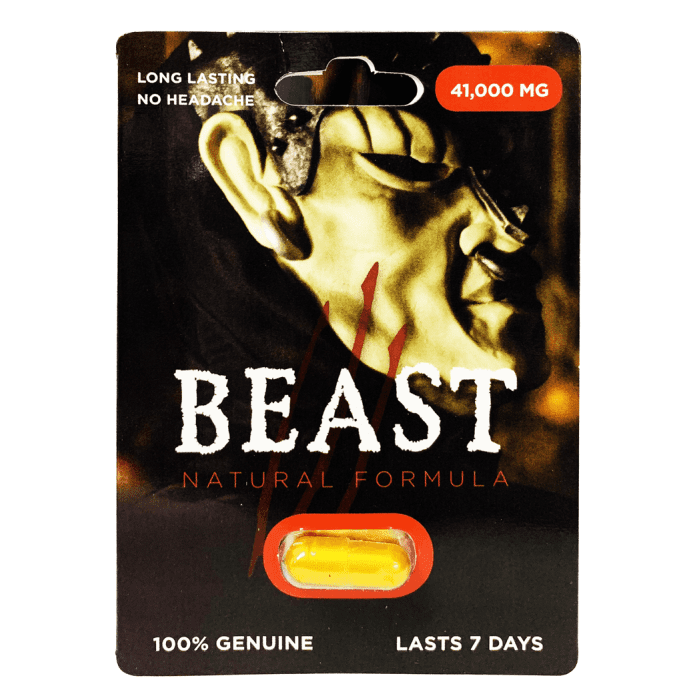 Beast 41000mg Natural Formula Male Enhancement Gold Pill - supplemynts.com