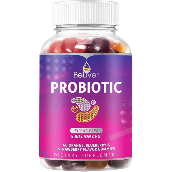 BeLive Probiotic Sugar Free 60 Flavored Immune Support Gummies - supplemynts.com