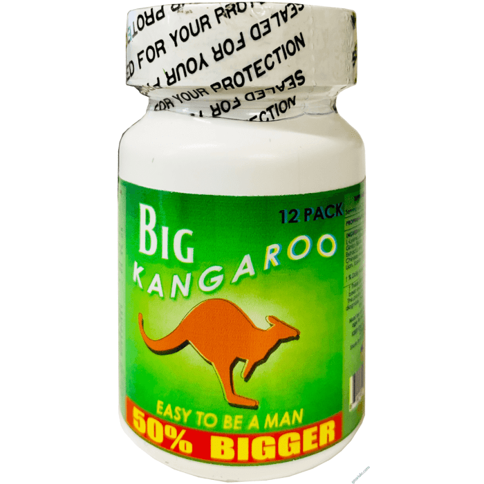 Big Kangaroo For Men Sexual Enhancement 1500mg 12 Pils Bottle - supplemynts.com