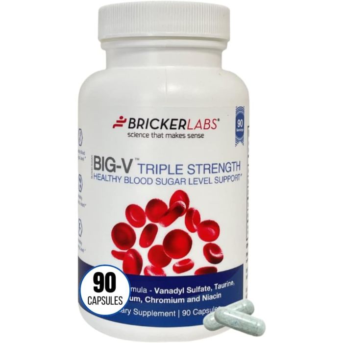 Big V Triple Strength Healthy Blood Sugar Supplement 90C Bricker Labs - supplemynts.com