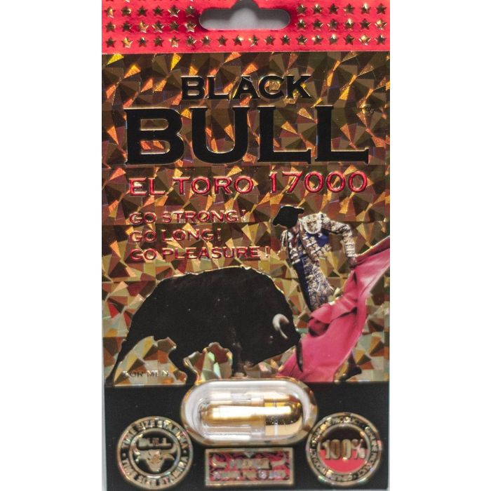 Black Bull El Toro 17000 Premier Male Enhancer Gold Pill - supplemynts.com