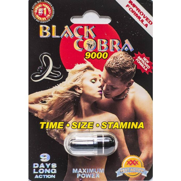 Black Cobra 9000 Maximum Power 9 Days Enahncement For Men 1 Pill - supplemynts.com