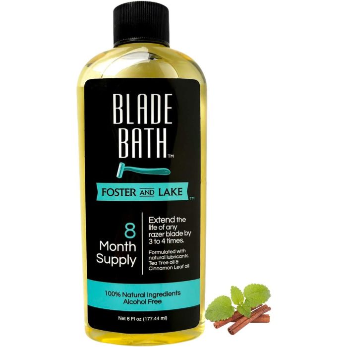 Blade Bath 6 Oz Increase Razor Blade Life Foster and Lake No Parabens - supplemynts.com