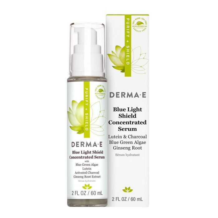 Blue Light Shield Concentrated Serum Vegan Derma E 2 Oz Lutein - supplemynts.com