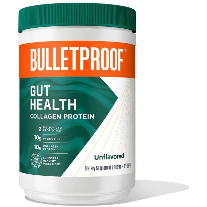 Bulletproof Gut Health Collagen Protein Powder 14 Oz Unflavored - supplemynts.com