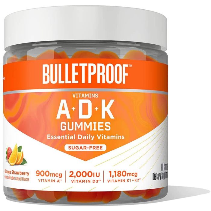 Bulletproof Daily Vitamins A D K 60 Gummies Sugar Free Immune Support - supplemynts.com