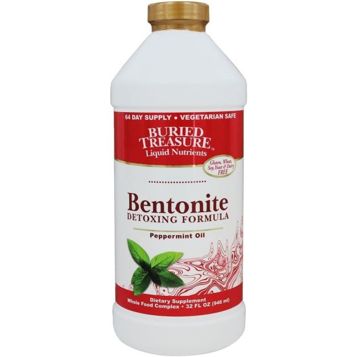 Buried Treasure Bentonite Detoxing Formula Peppermint Oil 32 Oz - supplemynts.com