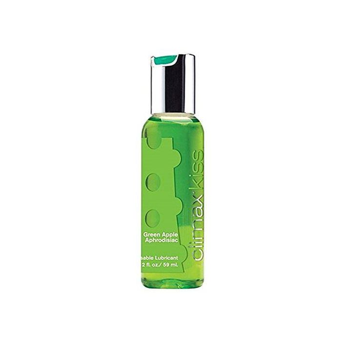 Climax Kiss Green Apple Aphrodisiac Kissable Lubricant 2 Oz - supplemynts.com