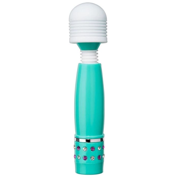 Cloud 9 Mini Flexible Wand W Silicone Head Jewels Teal - supplemynts.com