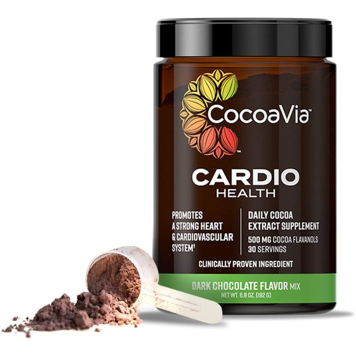 Cocoavia Cardio Health Dark Chocolate Flavor Vegan Powder Energy Boost - supplemynts.com
