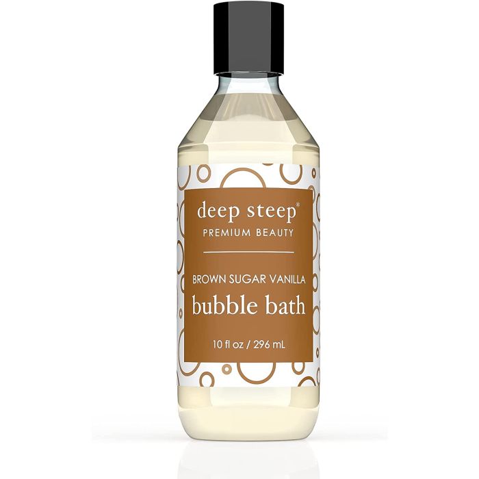 Deep Steep Brown Sugar Vanilla Bubble Bath 10 Oz Gluten Free Vegan - supplemynts.com