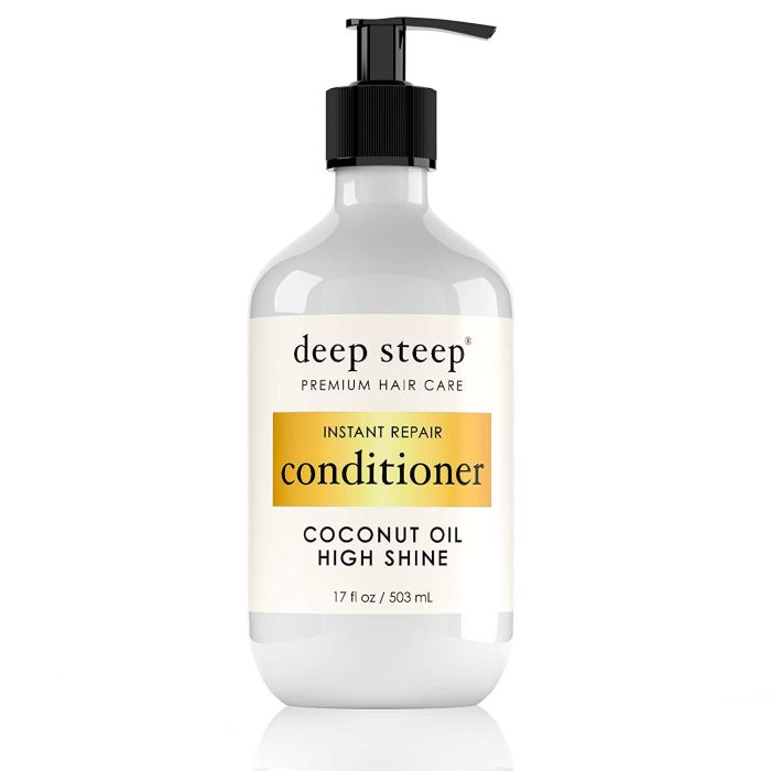 Deep Steep Coconut Oil High Shine Instant Repair Conditioner 17 Oz - supplemynts.com