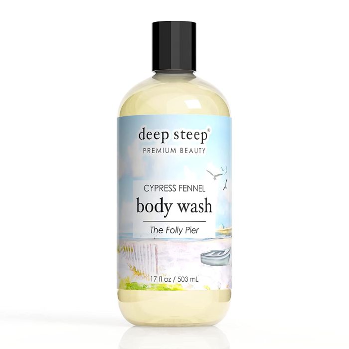 Deep Steep Cypress Fennel Body Wash The Folly Pier 17 Oz - supplemynts.com