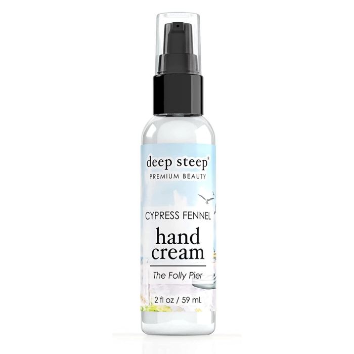 Deep Steep Cypress Fennel Vegan Hand Cream The Folly Pier 2 Oz - supplemynts.com
