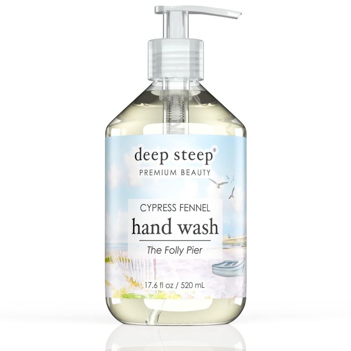 Deep Steep Cypress Fennel Vegan Hand Wash The Folly Pier 17.6 Oz - supplemynts.com