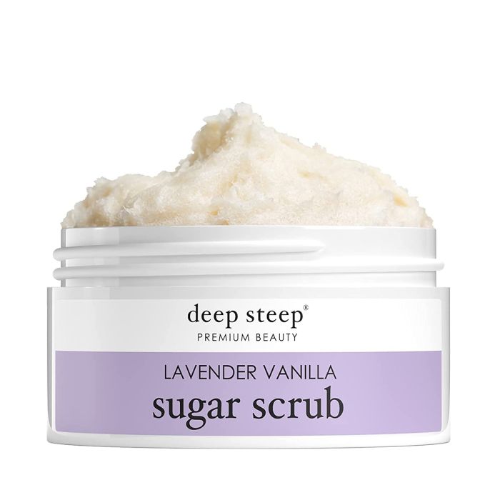Deep Steep Premium Beauty Lavender Vanilla Sugar Scrub 8 Oz Vegan - supplemynts.com