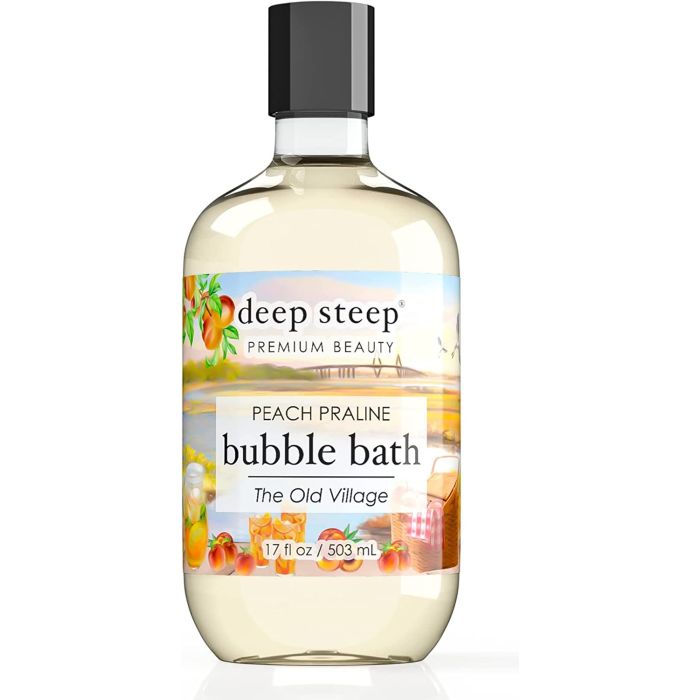 Deep Steep Premium Beauty Peach Praline Bubble Bath 17 Oz Vegan - supplemynts.com