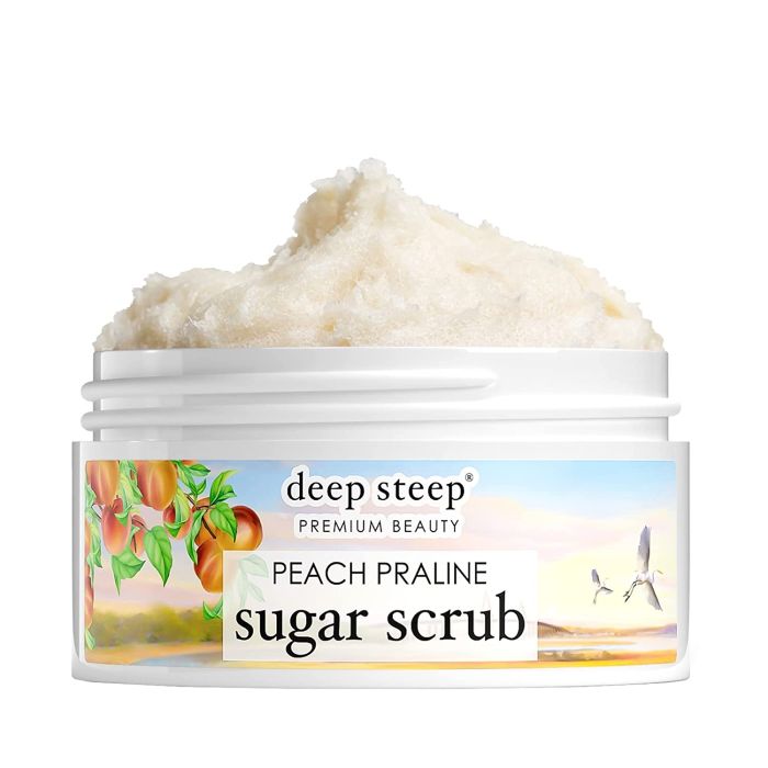 Deep Steep Premium Beauty Peach Praline Vegan Sugar Scrub 8 Oz - supplemynts.com